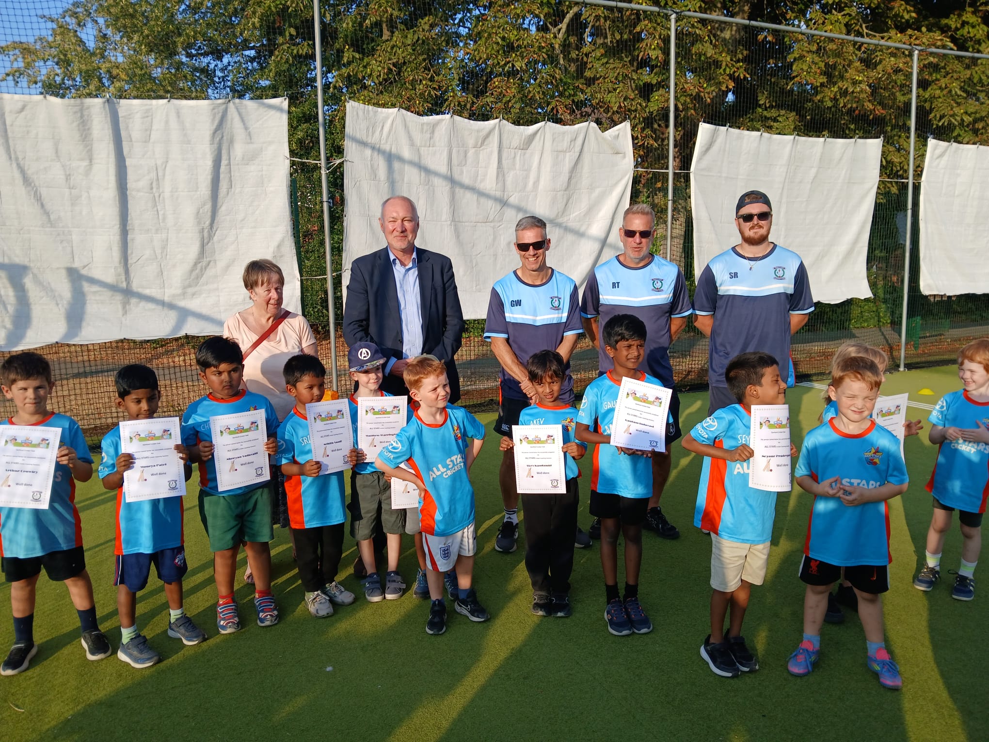 MP Jim Dickson Presents All Stars Certificates