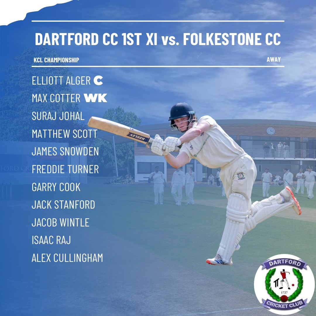 Wow last game of the season is already here…. presenting the last team sheet of the year. 😔

1XI (A) - @folkestone_cc 
Pretty tough year for the 1XI who have been relegated from a league with some incredible quality, however will be aiming to bounce back & bring a league title to the club in its 300th year next season🤞 

2XI (H) - @gngcc.grfc 
The 2XI have a huge game where a W is needed for any chance of staying in division 4. 

3XI (H) - @belvederecc1913 
The 3XI also have met the same fate as the first team and are down too, both sides look to end the season on a high.

4XI (A) - @townmallingcc 
On a more positive note the 4th team led by club legend Shaun (Nosey) Parker have guaranteed promotion 🥳 excellent work from the old boy and his crew, some promising young talent on display! 

Followed by our last round of games, we will be hosting a social event Saturday night at hesketh park. In true DCC fashion we will send off our lads from overseas with a blend of our classic Aussie night and new to dartford : Caribbean bash 🎉  Get some Aussie or West Indian clothes, flags or any other items/accessories … and get down to send off Aidan and Max !
Will be a great way to sign off the 2026 season with some shrimp on the Barbie and plenty of rum 😉. 

See you next season darts. 
DCC admin over and out 🫡