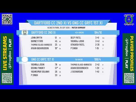 Dartford CC 2nd XI v GNG CC GRFC 1st XI