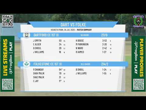 Dartford CC 1st XI v Folkestone CC 1st XI