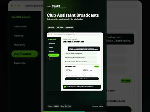 ClubOS Shorts: Club Assistant Broadcasts