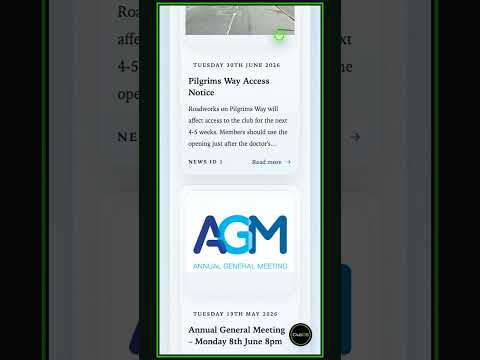 ClubOS public site on mobile