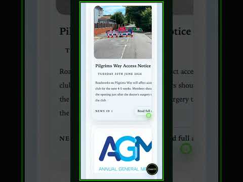 Club news on mobile