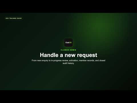 ClubOS Admin Training: Handle new membership requests