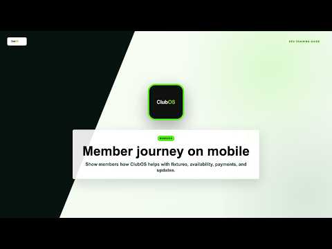 ClubOS Training: Member journey and mobile app experience