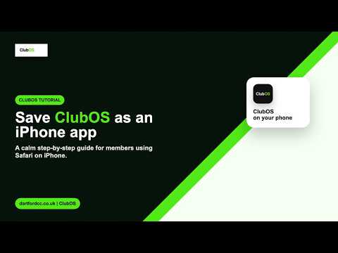 ClubOS Member Guide: Save ClubOS to your iPhone Home Screen